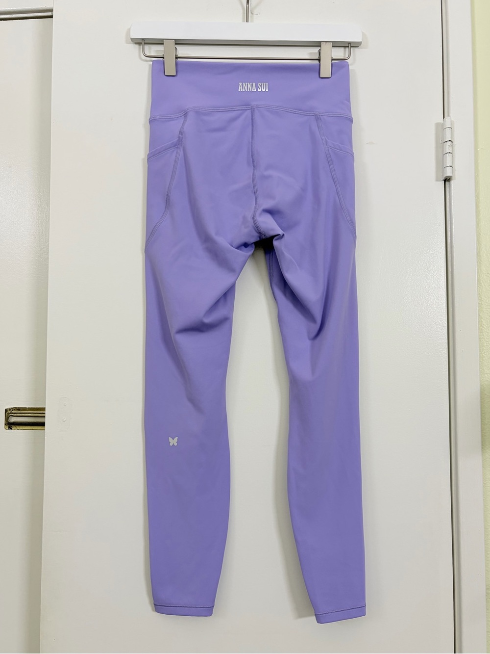 Anna Sui Active Lavender 7/8 Pocket Leggings Butterfly Pilates Balletcore M
